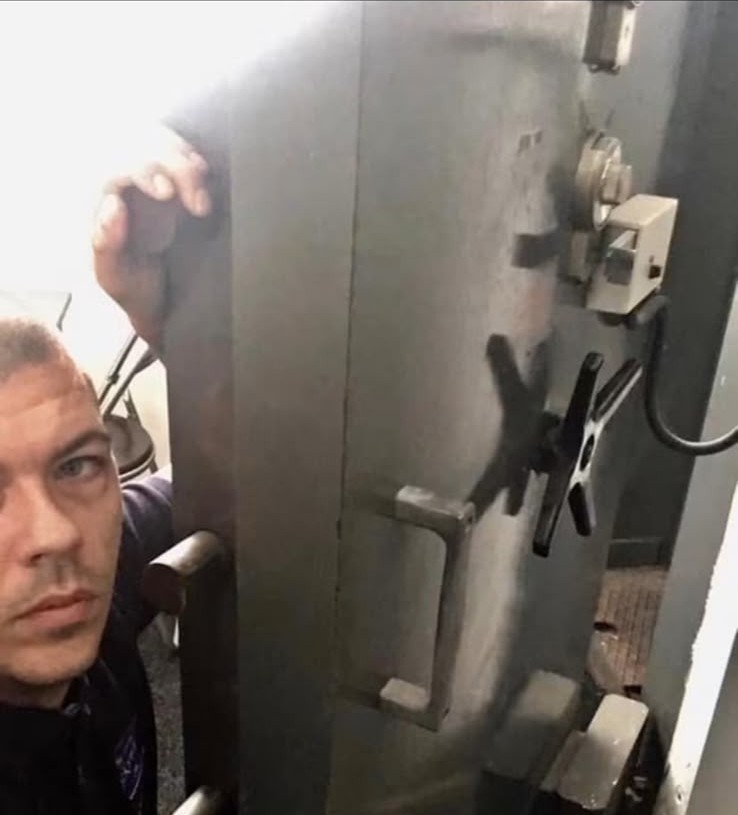 Vault lock being serviced after a non-destructive safe opening in London